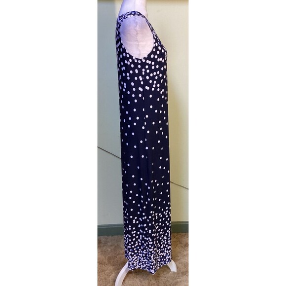Tiana B. Women's Maxi Dress Size S Polka Dot Stretch Sleeveless Side Slit Flowy - Picture 7 of 9